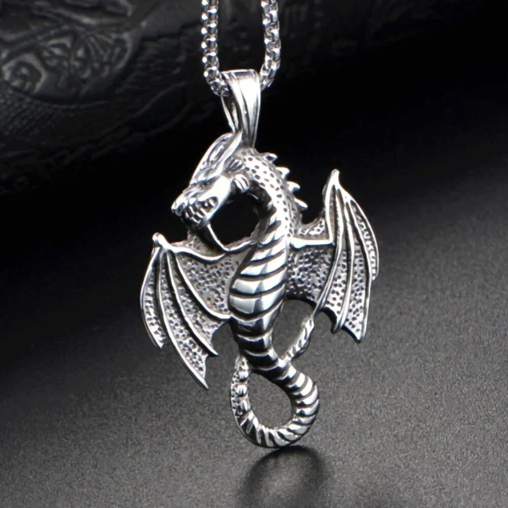 Fashion Flying Dragon Necklace for Men, BL55590014